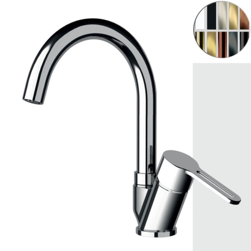Miscelatore lavello con bocca alta girevole modello corto SMART