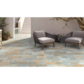 Gres Porcellanato effetto pietra 30.5x60.5 Multicolor Lapis