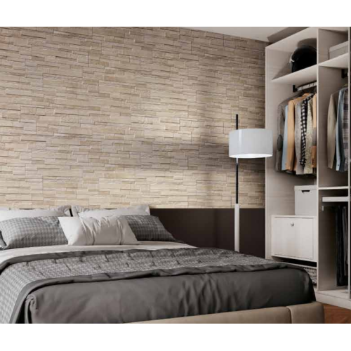 Gres Porcellanato Piastrelle 15x61 3D Beige Tiffany