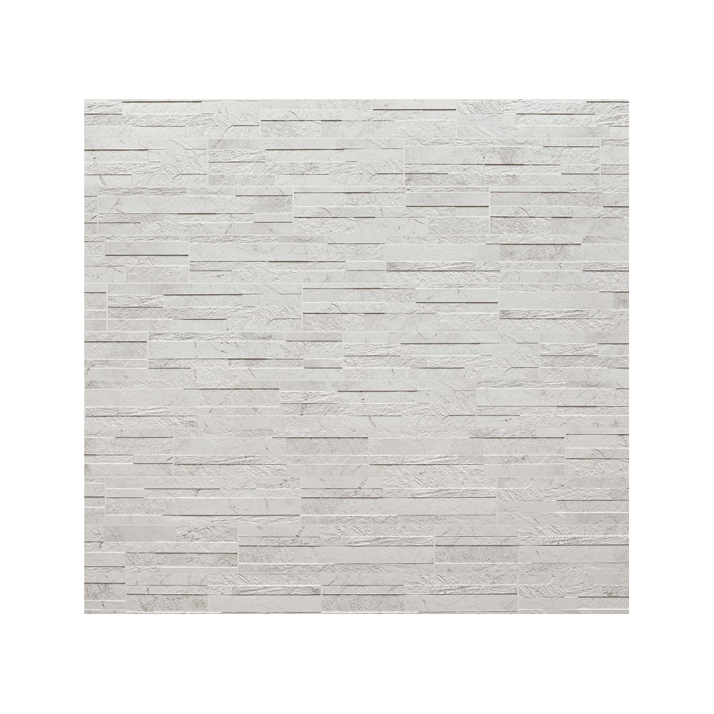 Gres Porcellanato Piastrelle 15x61 3D White Tiffany