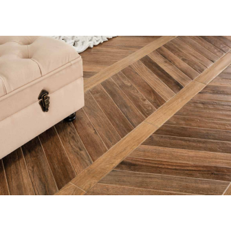 Gres Porcellanato effetto legno e parquet 7.5x45 Vintage Brune