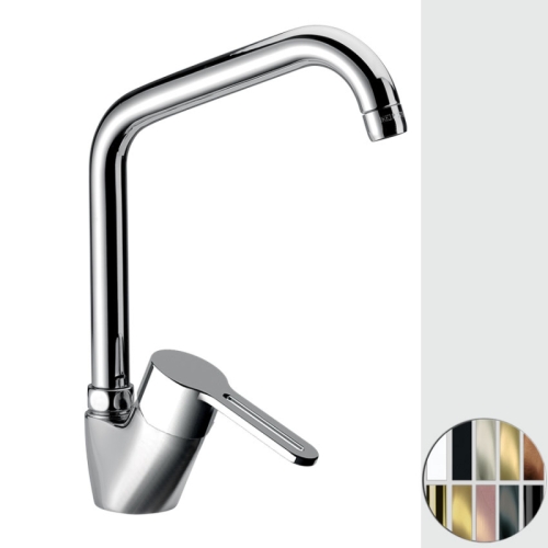 Miscelatore lavello monoforo 45° con canna alta girevole SMART
