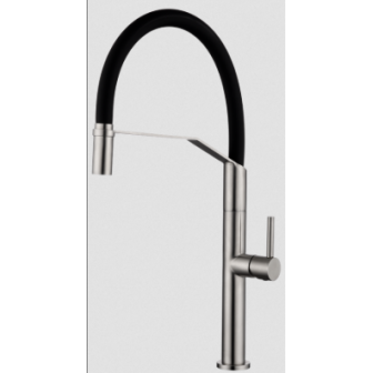 Miscelatore cucina acciaio inox con beccuccio flessibile Deva