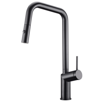 Miscelatore cucina con doccetta estraibile Black Gun Metal Bonn