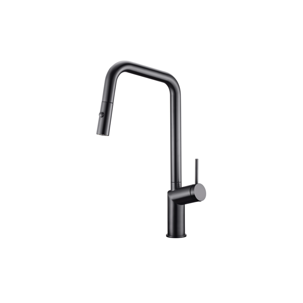 Miscelatore cucina con doccetta estraibile Black Gun Metal Bonn