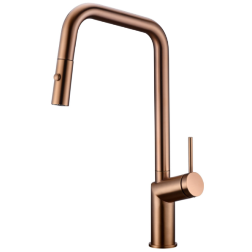 Miscelatore cucina con doccetta estraibile Oro Rosa Spazzolato Bonn