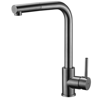 Miscelatore cucina con bocca estraibile Black Gun Metal Malta
