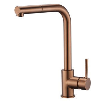 Miscelatore cucina con bocca estraibile Oro Rosa Spazzolato Malta