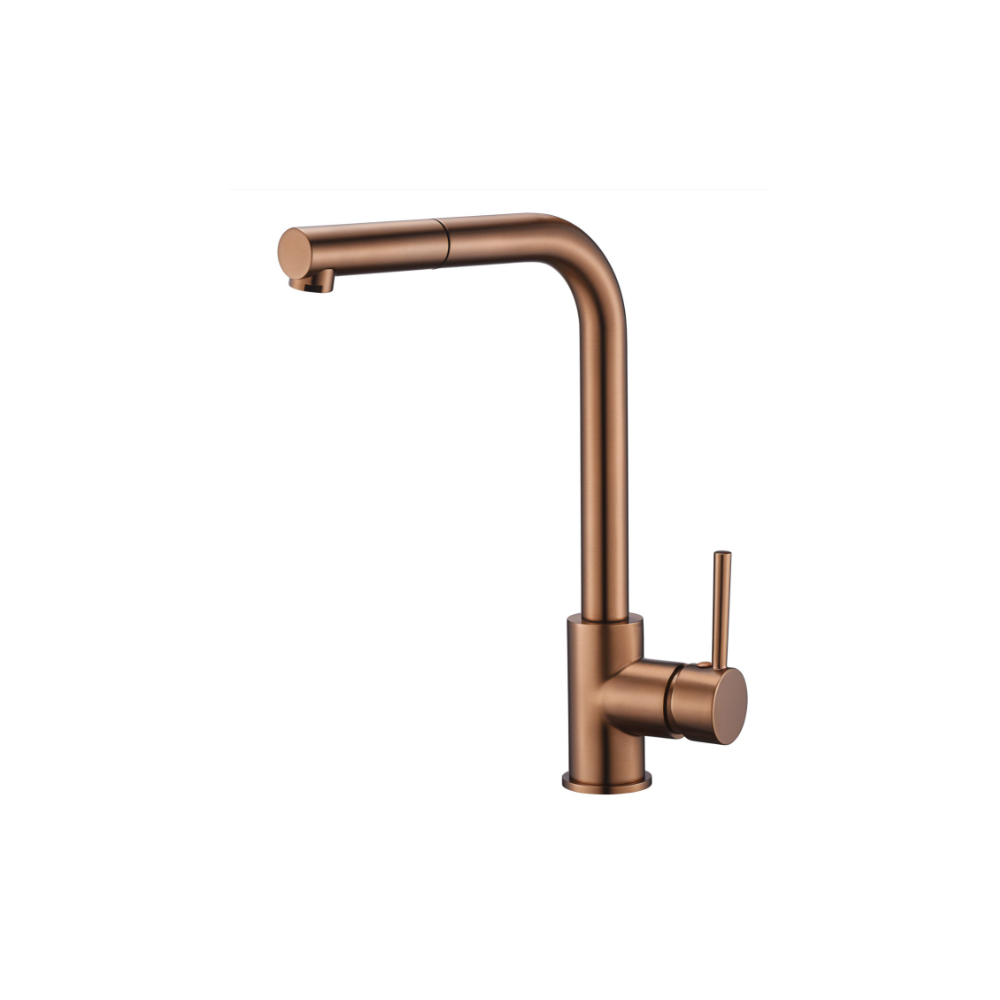 Miscelatore cucina con bocca estraibile Oro Rosa Spazzolato Malta