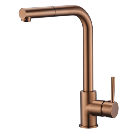 Miscelatore cucina con bocca estraibile Oro Rosa Spazzolato Malta