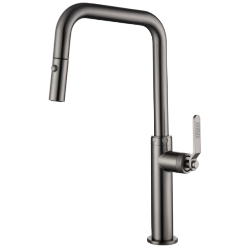 Miscelatore cucina con bocca estraibile Black Gun Metal Niza