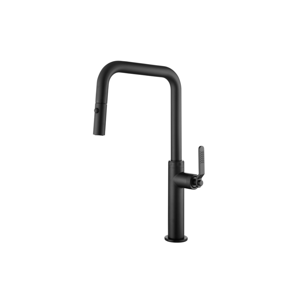 Miscelatore cucina con bocca estraibile Nero Opaco Niza