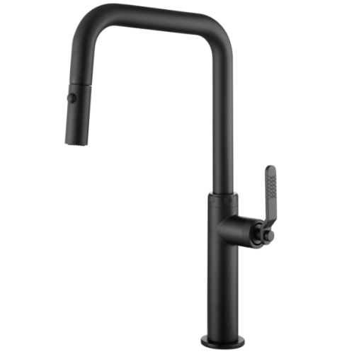Miscelatore cucina con bocca estraibile Nero Opaco Niza